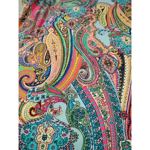 Tommy Hilfiger Vibrant Multicolor Paisley Print Sleeveless Shift Dress Size 16 - Picture 10 of 10